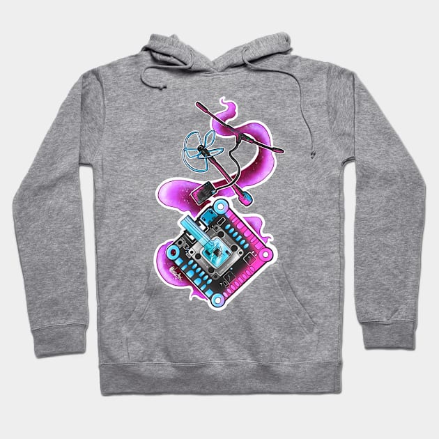 pink fpv smoke Hoodie by Mrwigglesfpv